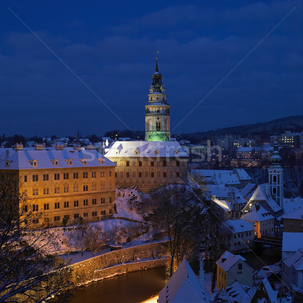 Cesky Krumlov in winter, Czech Republic Stock photo © phbcz