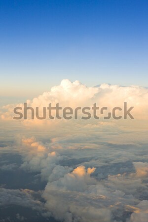 Felhők kilátás repülőgép égbolt felhő hátterek Stock fotó © phbcz