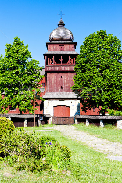 wooden church of Holy Cross, Lazisko, Slovakia Stock photo © phbcz