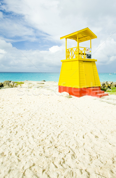 Cabina playa empresa Barbados Caribe mar Foto stock © phbcz