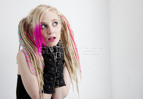 portrait of young woman with dreadlocks Stock photo © phbcz
