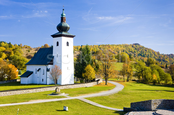 Kremnicke bane - geographica center of Europe, Slovakia Stock photo © phbcz