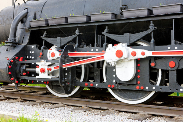 Stock photo: detail of steam locomotive, Visegrad, Bosnia and Hercegovina