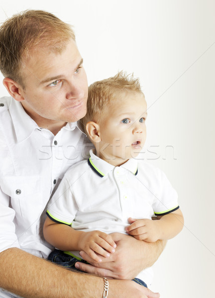 portrait of father with his little son Stock photo © phbcz