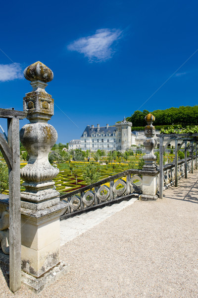 Stock photo: Villandry Castle with garden, Indre-et-Loire, Centre, France