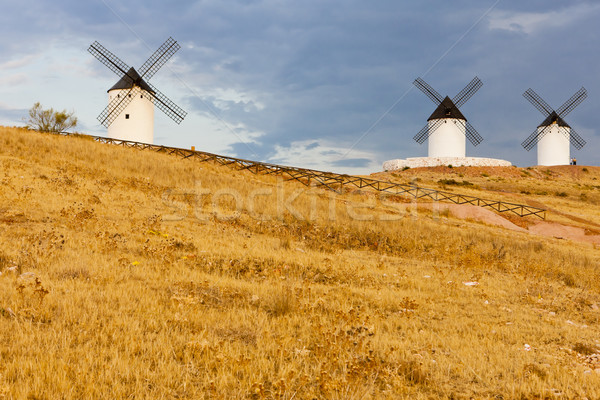 windmills, Alcazar de San Juan, Castile-La Mancha, Spain Stock photo © phbcz