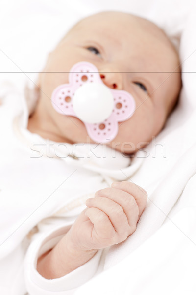 portrait of newborn baby girl Stock photo © phbcz