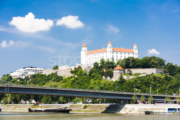 Bratislava castillo Eslovaquia ciudad puente viaje Foto stock © phbcz