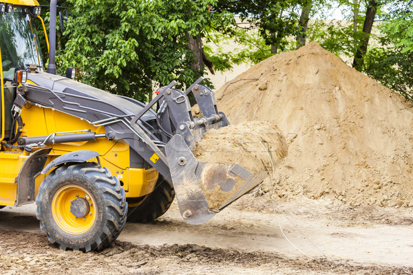 экскаватор строительная площадка строительство песок промышленности промышленных Сток-фото © phbcz