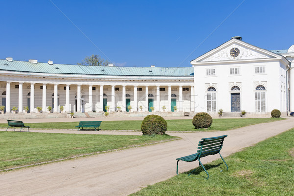 Palat Republica Ceha constructii arhitectură coloană în aer liber Imagine de stoc © phbcz