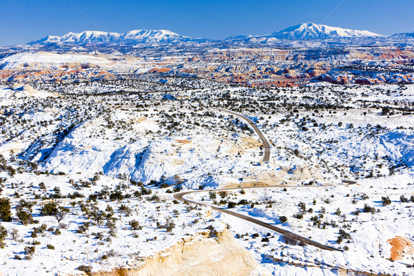 Blues Utah USA Landschaft Schnee Reise Stock foto © phbcz