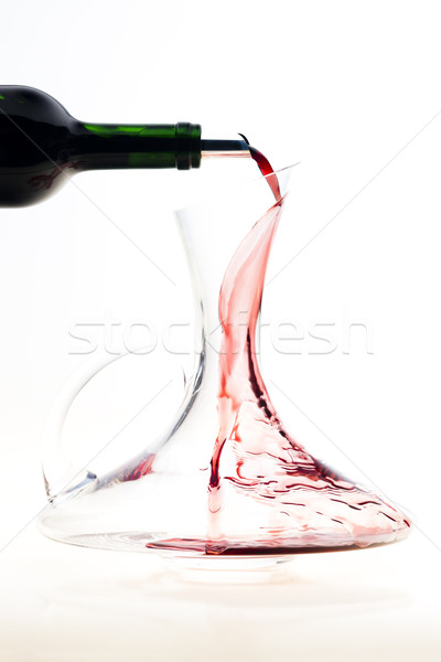 Vinho tinto vidro beber garrafa garrafa de vinho dentro Foto stock © phbcz