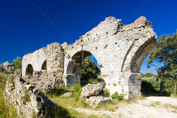 ruins of Roman aqueduct near Meunerie, Provence, France Stock photo © phbcz