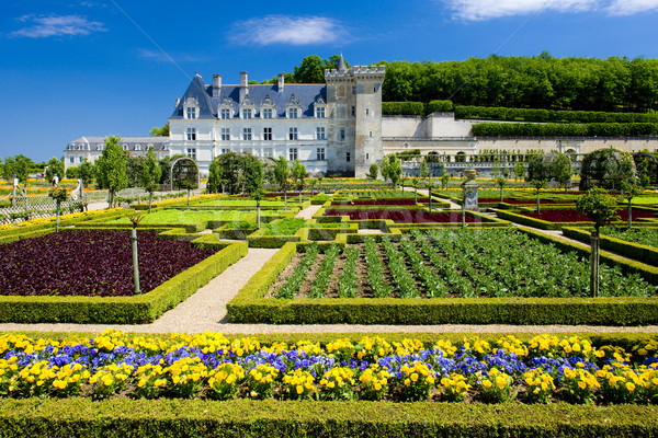 Villandry Castle with garden, Indre-et-Loire, Centre, France Stock photo © phbcz