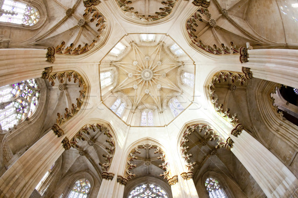 interior of Santa Maria da Vitoria Monastery, Batalha, Estremadu Stock photo © phbcz