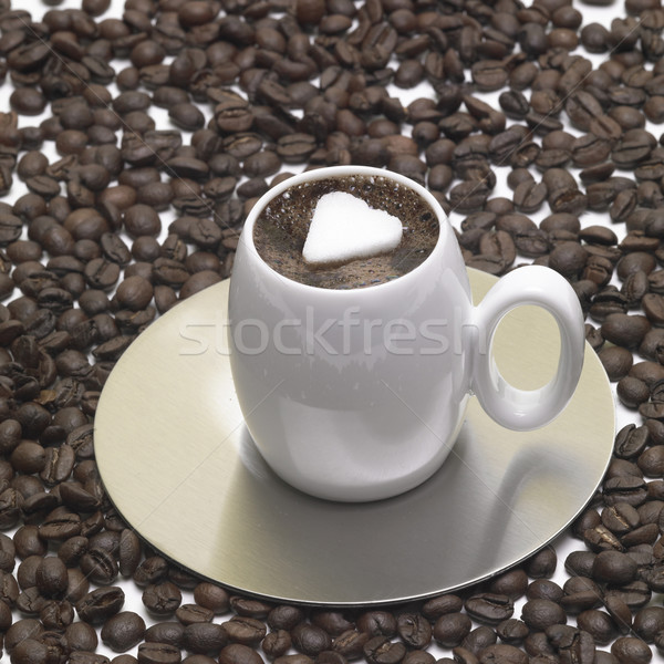 cup of coffee with sugar Stock photo © phbcz