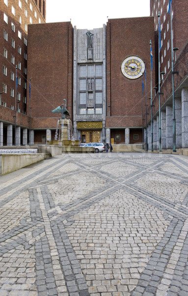 Miasta sali Oslo Norwegia budynku podróży Zdjęcia stock © phbcz