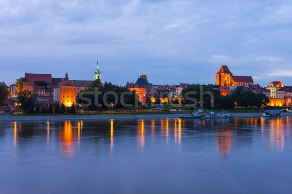 Old town of Torun at night, Kuyavia-Pomerania, Poland Stock photo © phbcz
