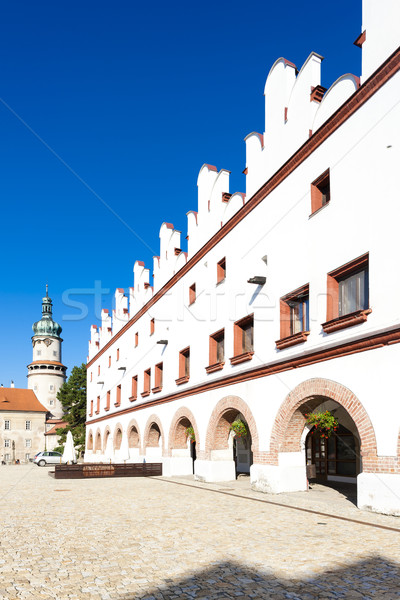 Castle of Nove Mesto nad Metuji with Husovo Square, Czech Republ Stock photo © phbcz