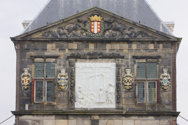 town hall's detail, Gouda, Netherlands Stock photo © phbcz