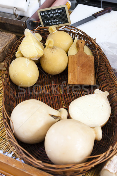 cheese, market in Forcalquier, Provence, France Stock photo © phbcz