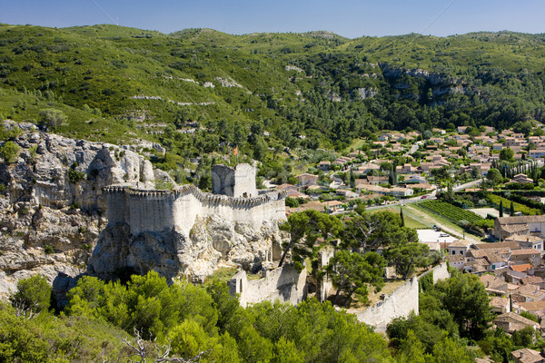 Stock photo: castle and town of Boulbon, Provence, France