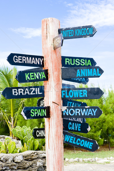 Stock photo: guidepost, North Point, Barbados