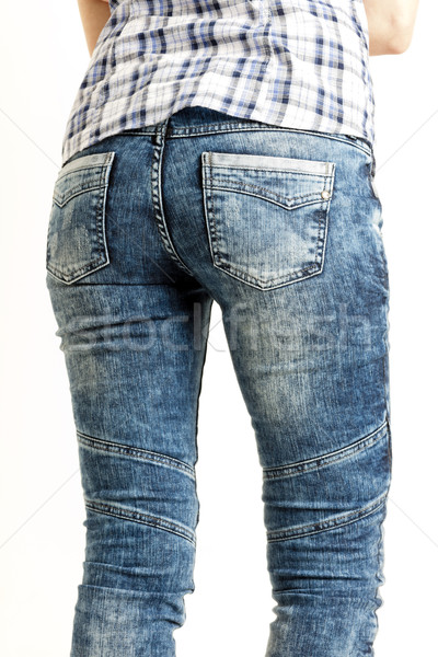 detail of woman wearing jeands Stock photo © phbcz