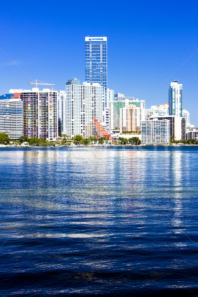Centrul orasului Miami Florida SUA mare clădirilor Imagine de stoc © phbcz