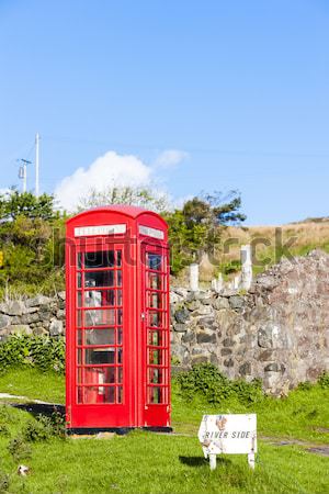 Stock photo: telephone booth, Clashnessie, Highlands, Scotland