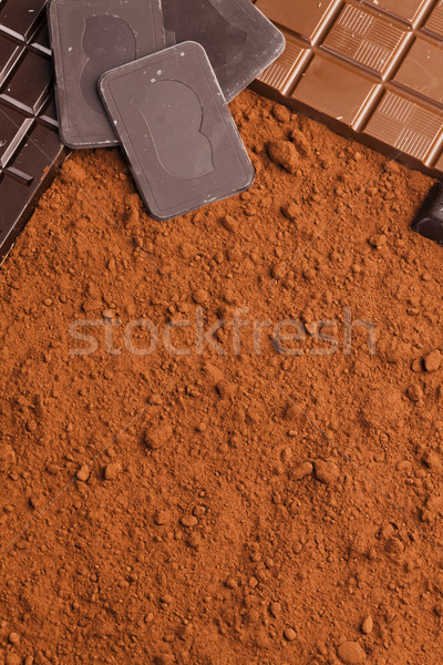 still life of chocolate in cocoa Stock photo © phbcz