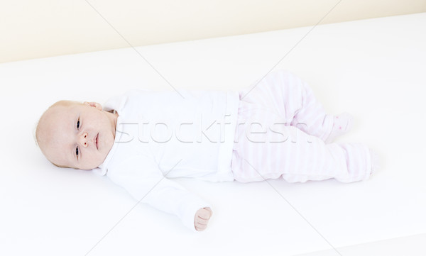 lying a one month old baby girl Stock photo © phbcz