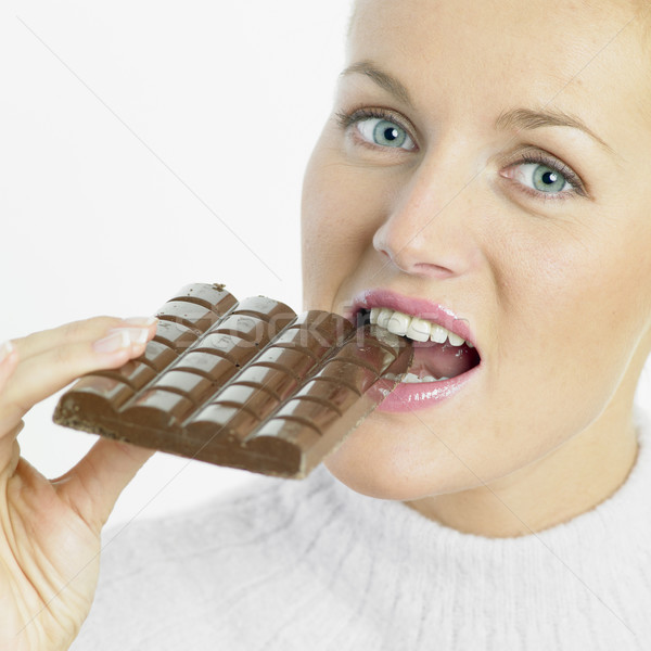 woman with chocolate Stock photo © phbcz