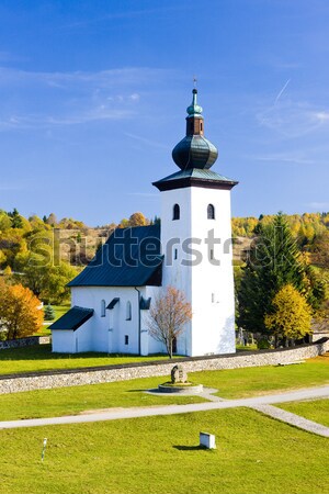 Kremnicke bane - geographica center of Europe, Slovakia Stock photo © phbcz