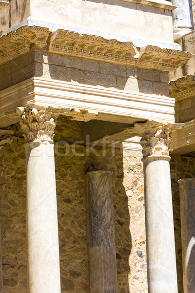 Stock photo: detail of Roman Theatre, Merida, Badajoz Province, Extremadura, 