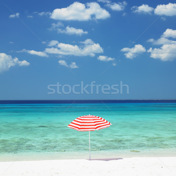 sunshade, Maria la Gorda Beach, Pinar del Rio Province, Cuba Stock photo © phbcz