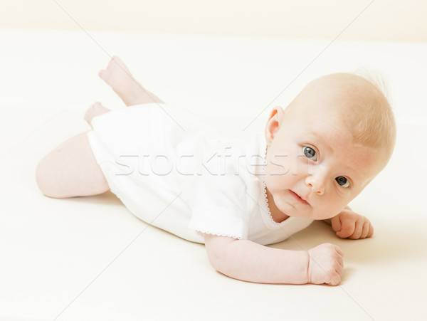 three months old baby girl Stock photo © phbcz