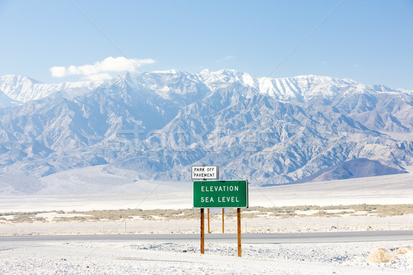 Elevation sea level sign, Death Valley National Park, California Stock photo © phbcz