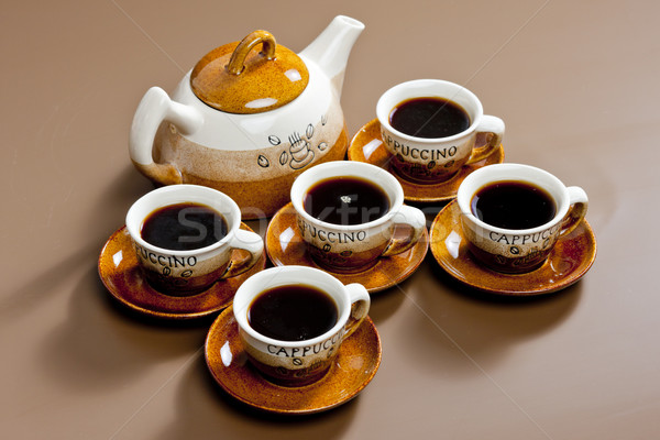 商业照片: 生活 · 咖啡 / still life of coffee cups and coffeepot