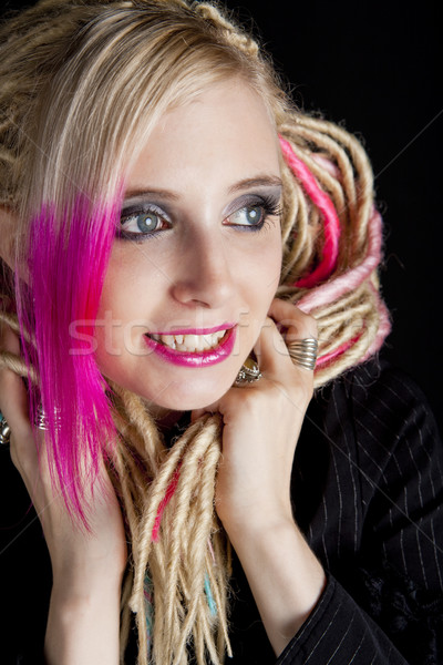 portrait of young woman with dreadlocks Stock photo © phbcz