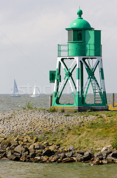 lighthouse and yachts, Stavoren, Friesland, Netherlands Stock photo © phbcz