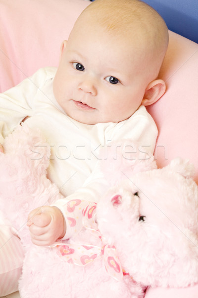 portrait of baby with toy Stock photo © phbcz