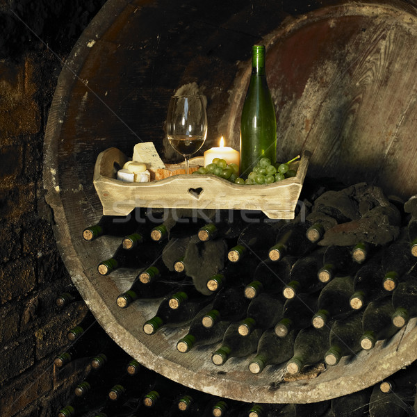 Vin natura moarta vinicole Republica Ceha ochelari brânză Imagine de stoc © phbcz