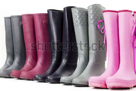 Still-Leben Gummistiefel Schuhe rosa Stil Schutz Stock foto © phbcz