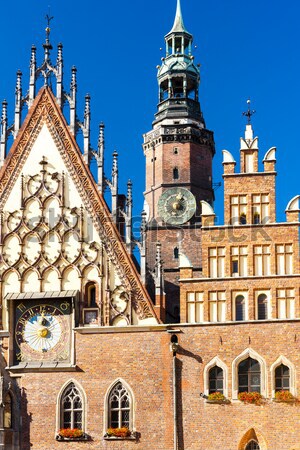 Town Hall on Main Market Square, Wroclaw, Silesia, Poland Stock photo © phbcz