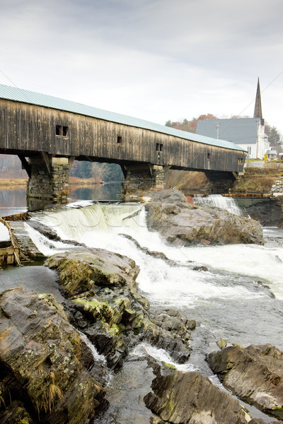 Bath Bridge (1832), New Hampshire, USA Stock photo © phbcz