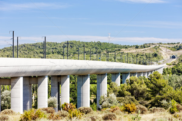 railway viaduct for TGV train near Vernegues, Provence, France Stock photo © phbcz