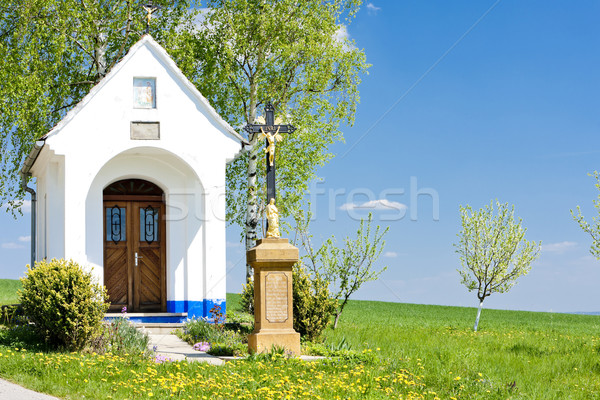 Kaplica krzyż Czechy budynku kościoła kraju Zdjęcia stock © phbcz