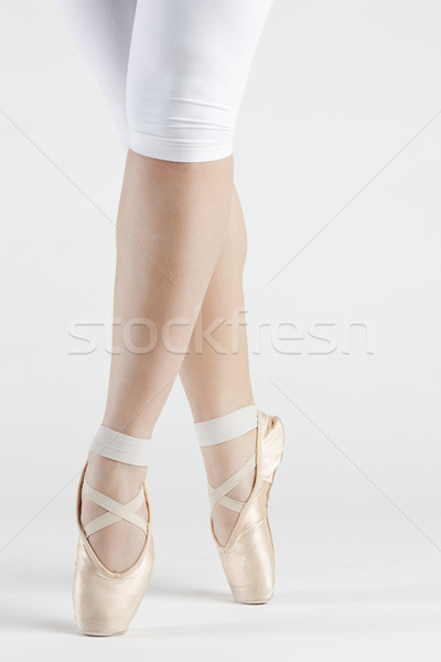 Detail ballet dansers voeten vrouw vrouwen Stockfoto © phbcz