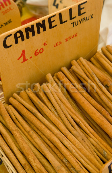 Foto stock: Canela · calle · mercado · Francia · especias · aire · libre